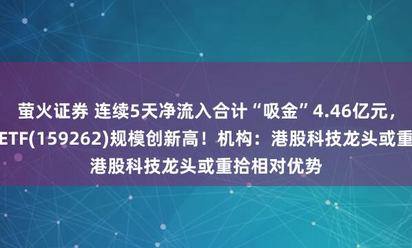 萤火证券 连续5天净流入合计“吸金”4.46亿元，港股通科技ETF(159262)规模创新高！机构：港股科技龙头或重拾相对优势