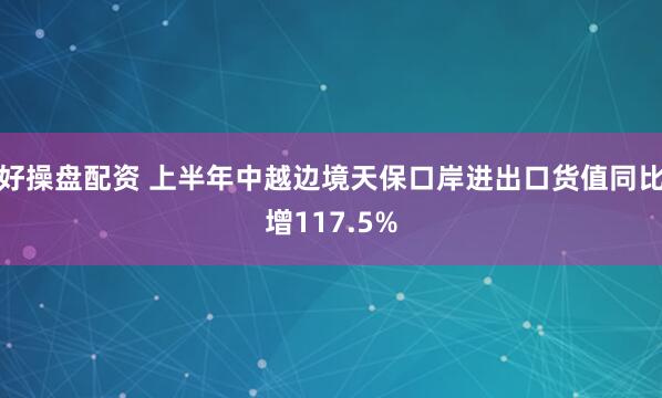 好操盘配资 上半年中越边境天保口岸进出口货值同比增117.5%